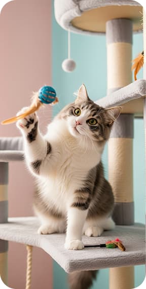 Gato jugando