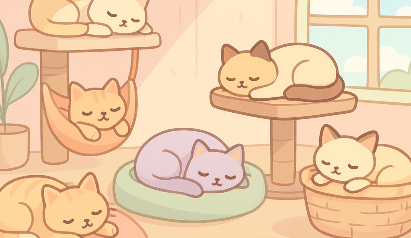 Gatos en un ambiente acogedor